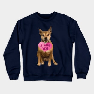 I Woof You Candy Heart Dog Crewneck Sweatshirt